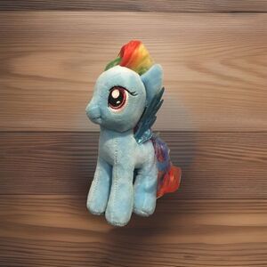 Ty My Little Pony Rainbow Dash Plush Pegasus Toy Stuffed Animal Wings 7"
